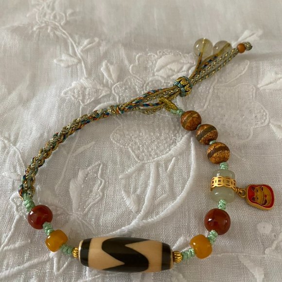 Tibetan Dzi Beads bracelet - Picture 1 of 1